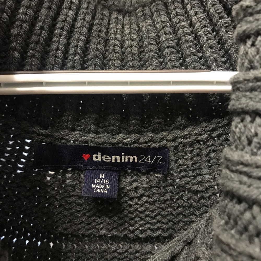 Sweater - grey thick, trendy and warm.